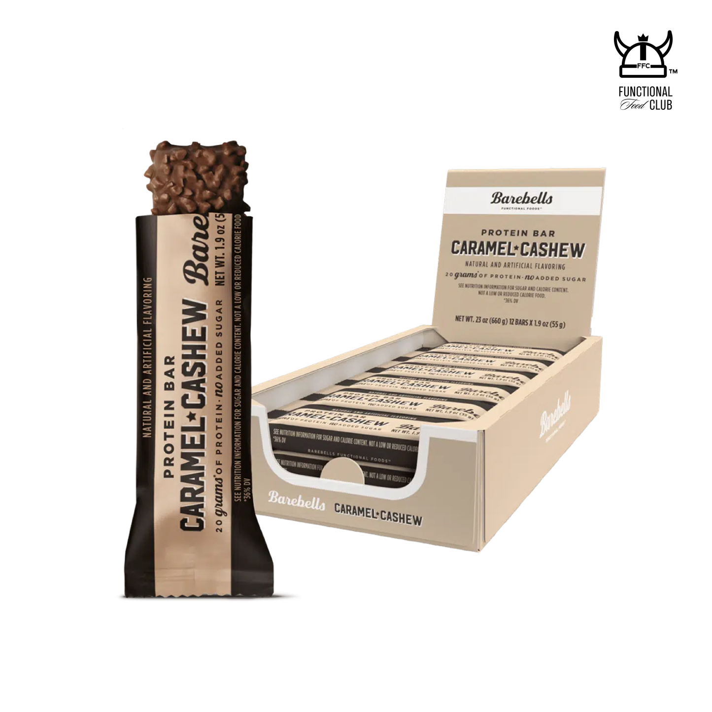 Barebells Protein Bars - Caramel Cashew (1 Box - 12 bars)