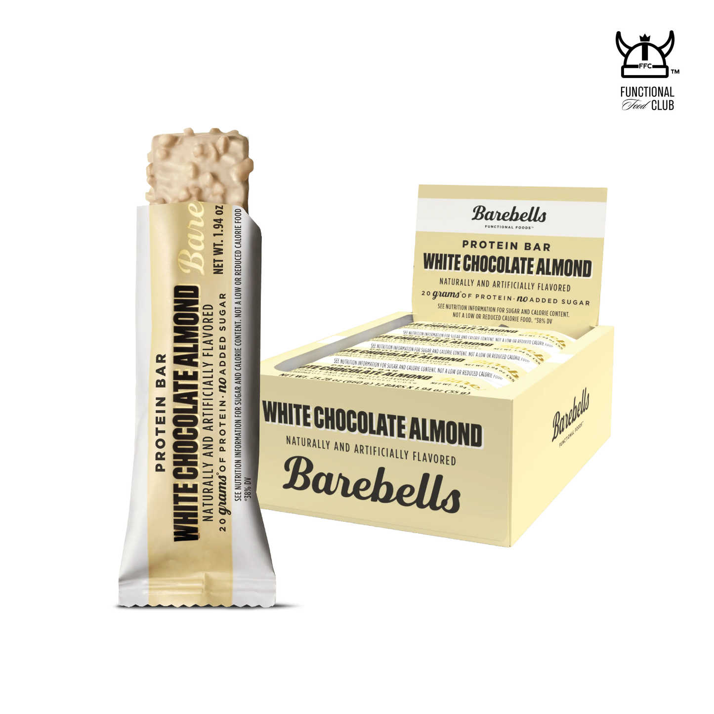 Barebells Protein Bar - White Chocolate Almond (1 Box -12 bars)