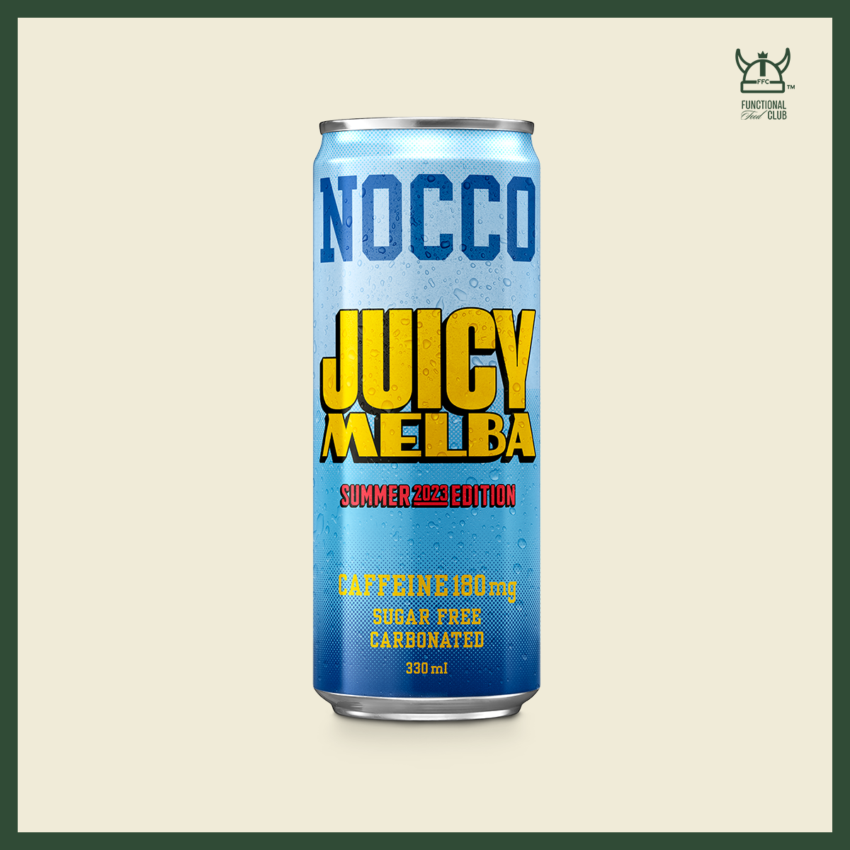 NOCCO BCAA Multi-vitamins Performance Drink - JUICY MELBA (Caffeinated) 1 Can
