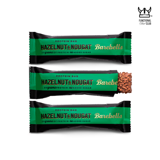 BAREBELLS PROTEIN BARS - HAZELNUT & NOUGAT (3 BARS)