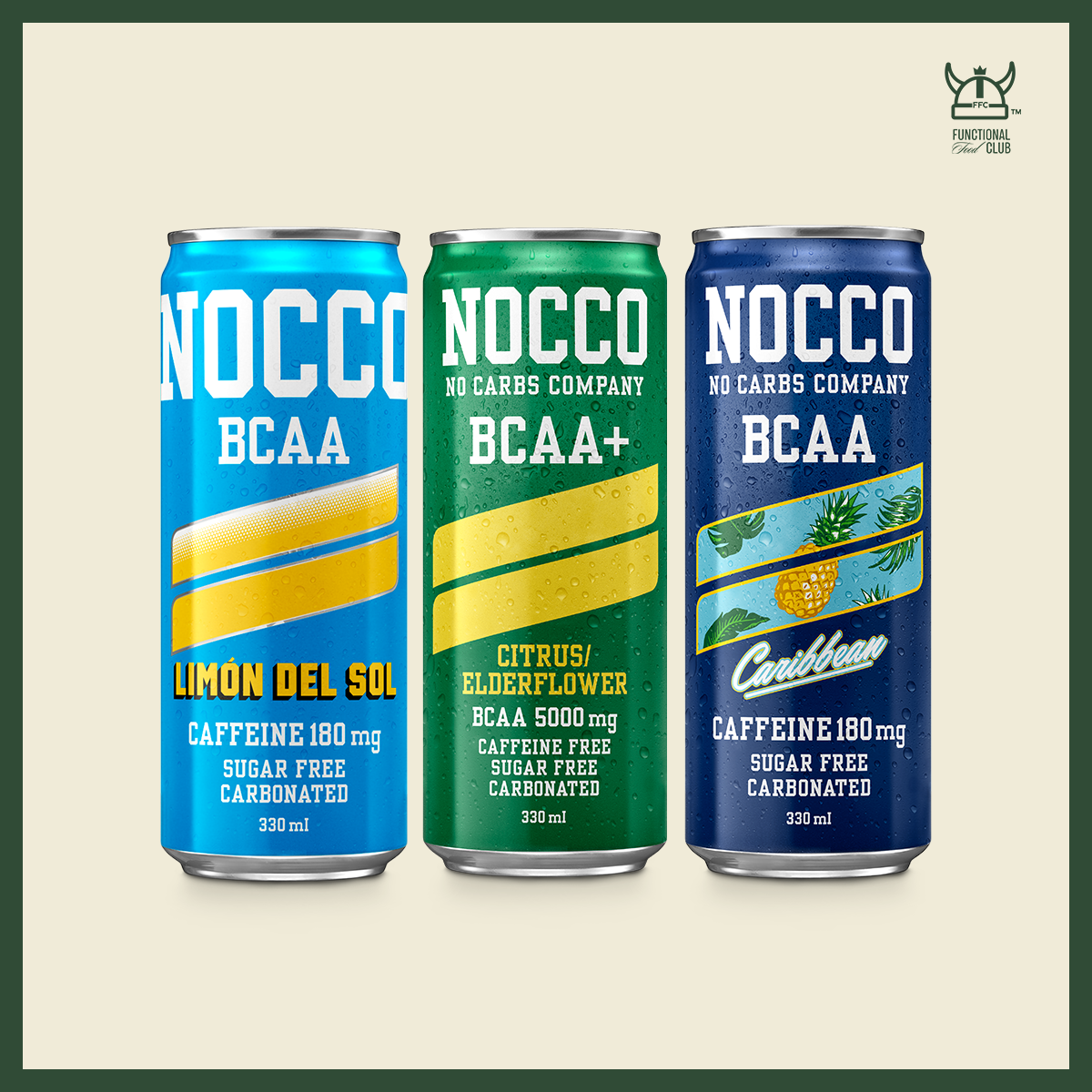 NOCCO BCAA Multi-vitamins Performance Drink - Mix Flavours 3 Cans