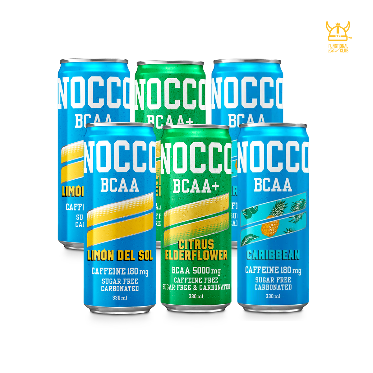 NOCCO BCAA Multi-vitamins Performance Drink - Mix Flavours 6 Cans
