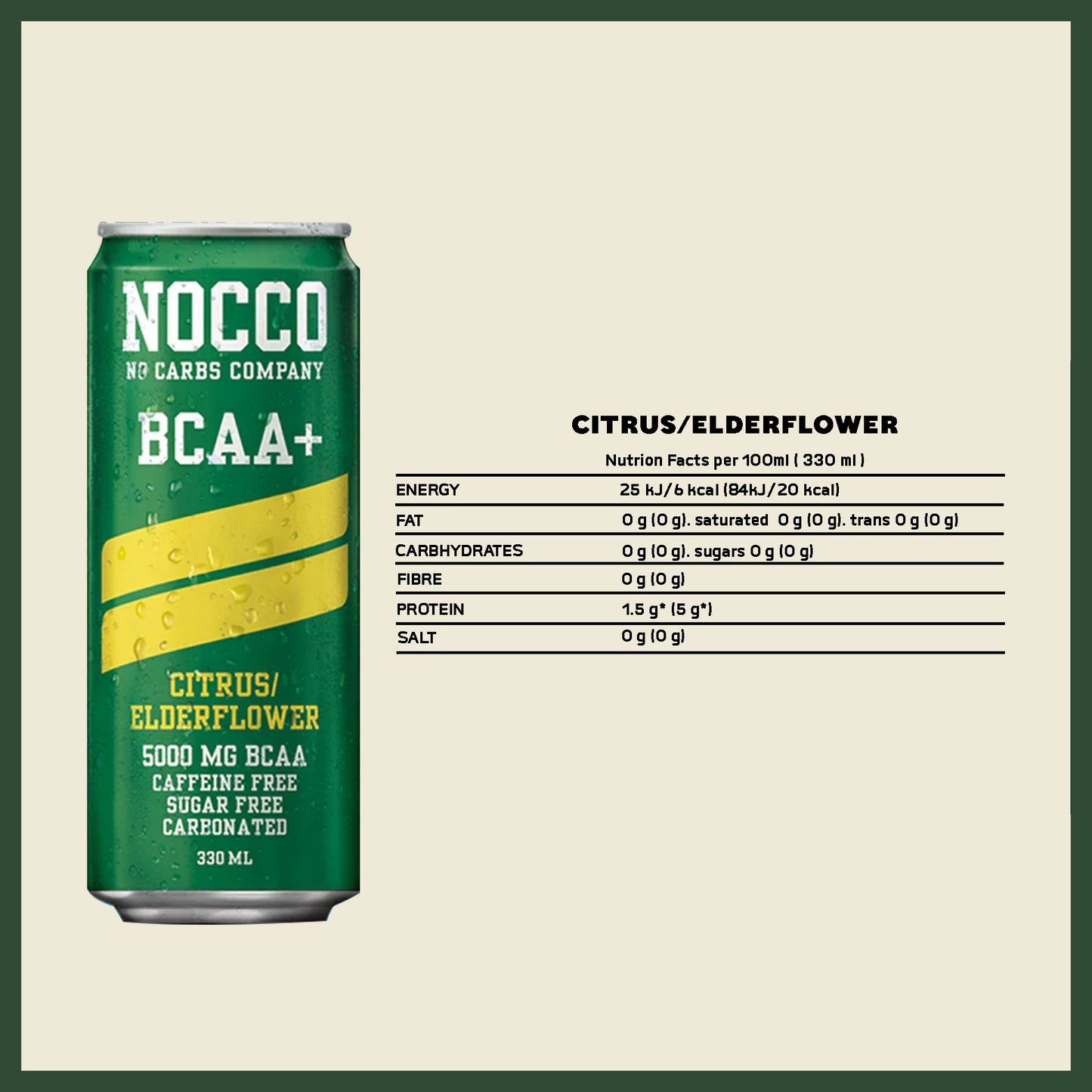 NOCCO BCAA Multi-vitamins Performance Drink - Tasting Kit 5 Cans
