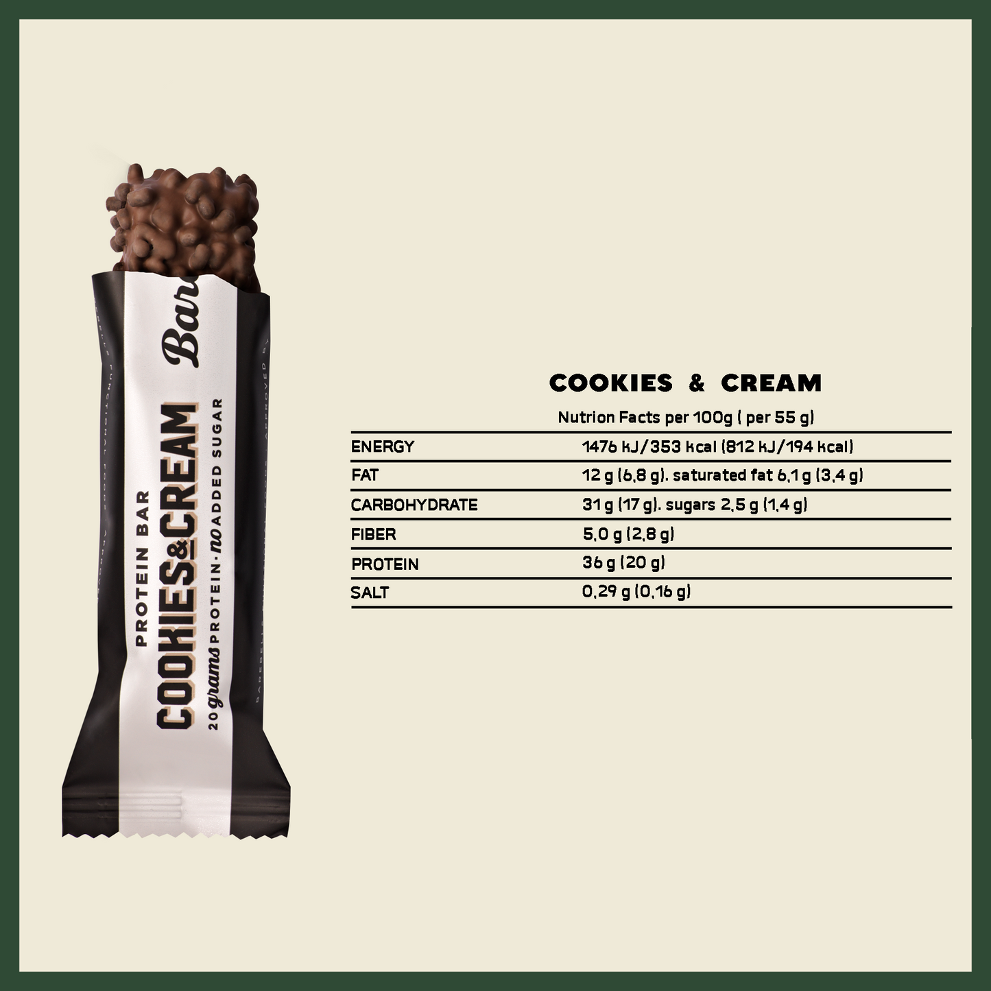 Barebells Protein Bars - Cookies & Cream (1 Box -12 bars)
