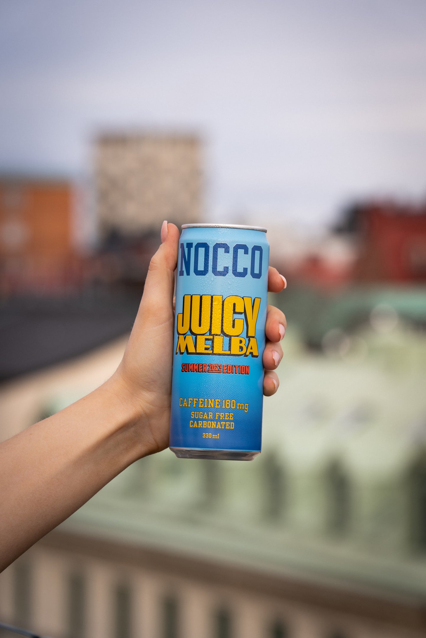 NOCCO BCAA Multi-vitamins Performance Drink - JUICY MELBA (Caffeinated) 3 Cans