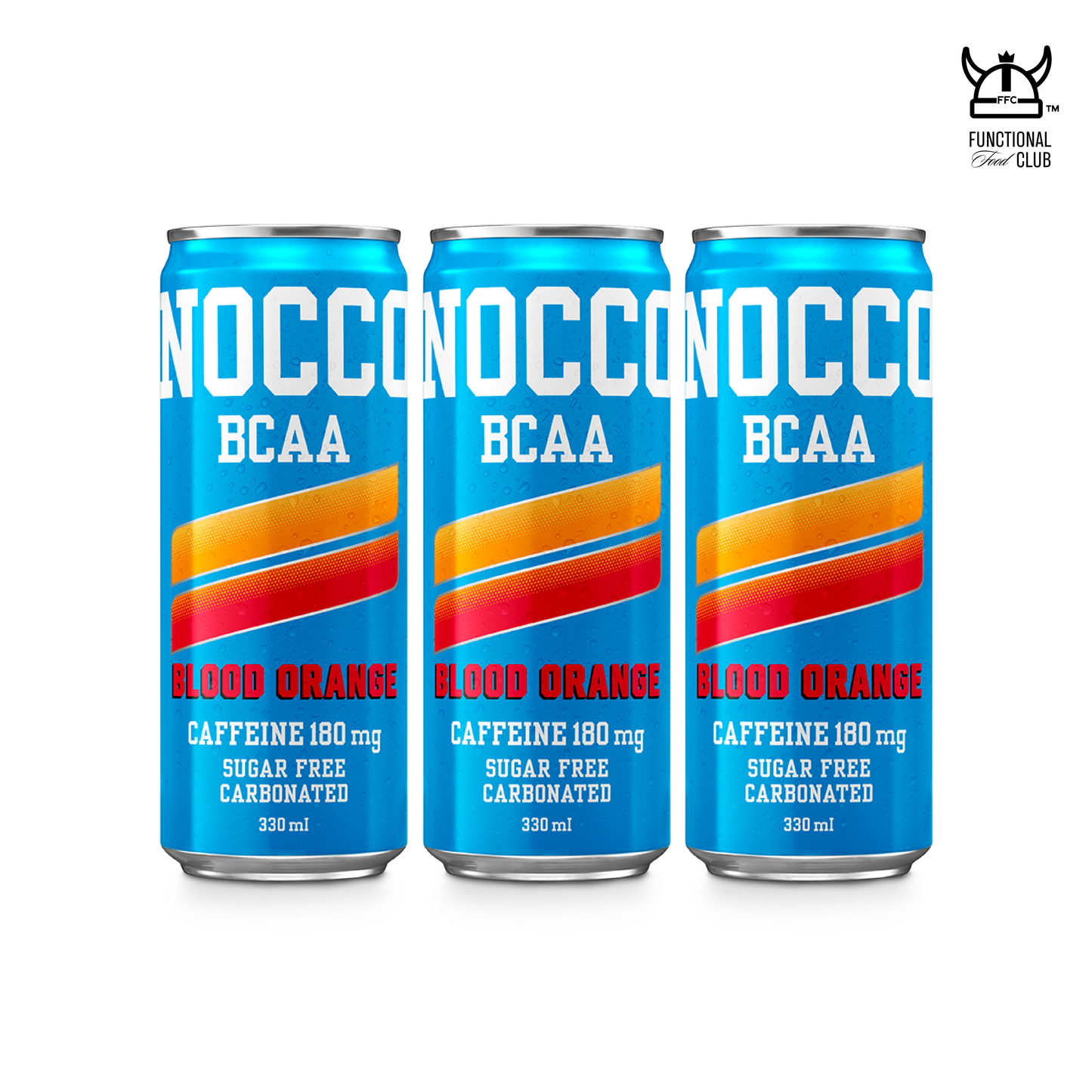 NOCCO BCAA Multi-vitamins Performance Drink - BLOOD ORANGE (Caffeinated) 3 Cans