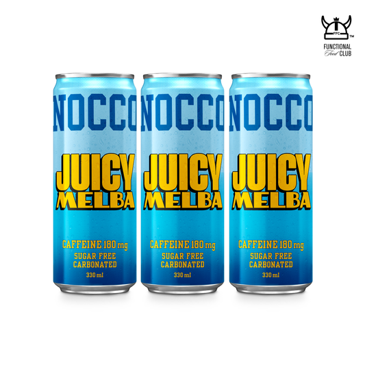 NOCCO BCAA Multi-vitamins Performance Drink - JUICY MELBA (Caffeinated) 3 Cans