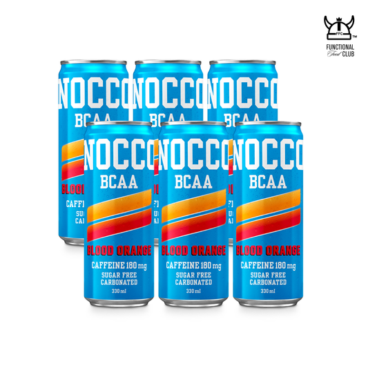 NOCCO BCAA Multi-vitamins Performance Drink - BLOOD ORANGE (Caffeinated) 6 Cans