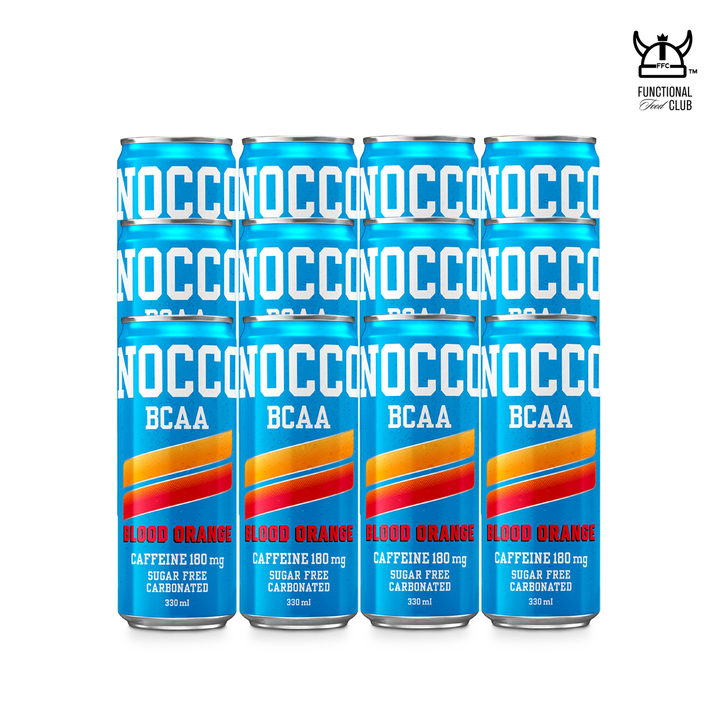 NOCCO BCAA Vitamins Performance Energy Ready-to-drink - Blood Orage ( Caffeinated) 12 Cans
