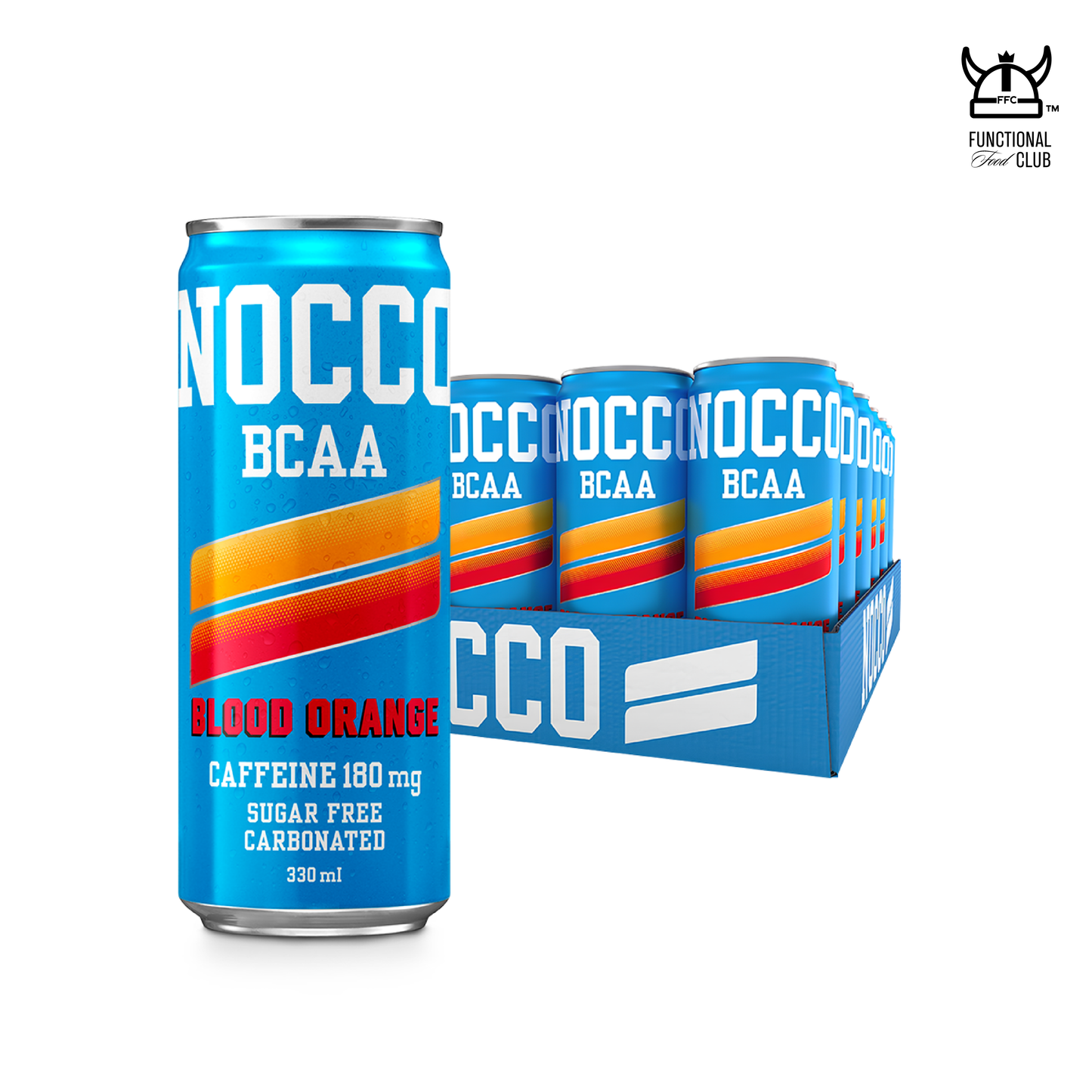 NOCCO BCAA Vitamins Performance Energy Ready-to-drink - Blood Orage ( Caffeinated) 24 Cans