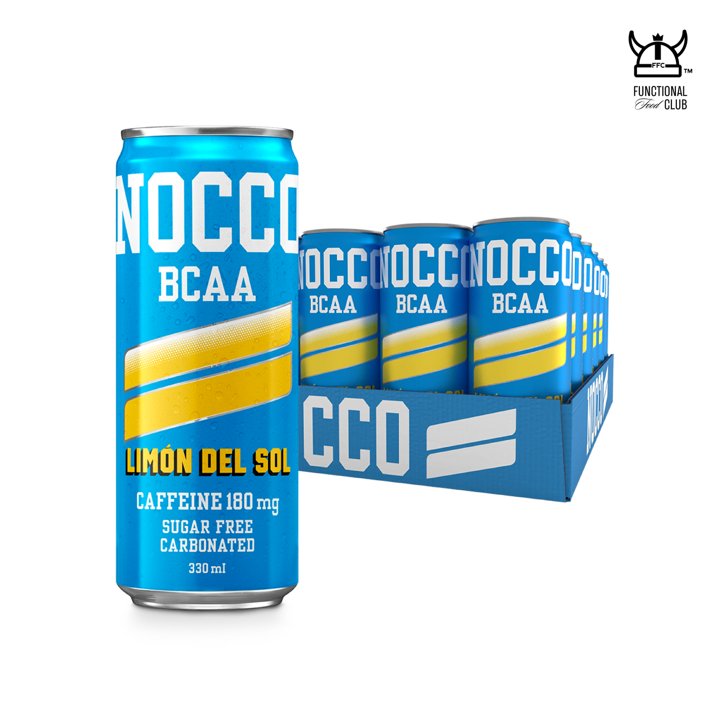 NOCCO BCAA Multi-vitamins Performance Drink - Limón Del Sol (Caffeinated) 24 Cans