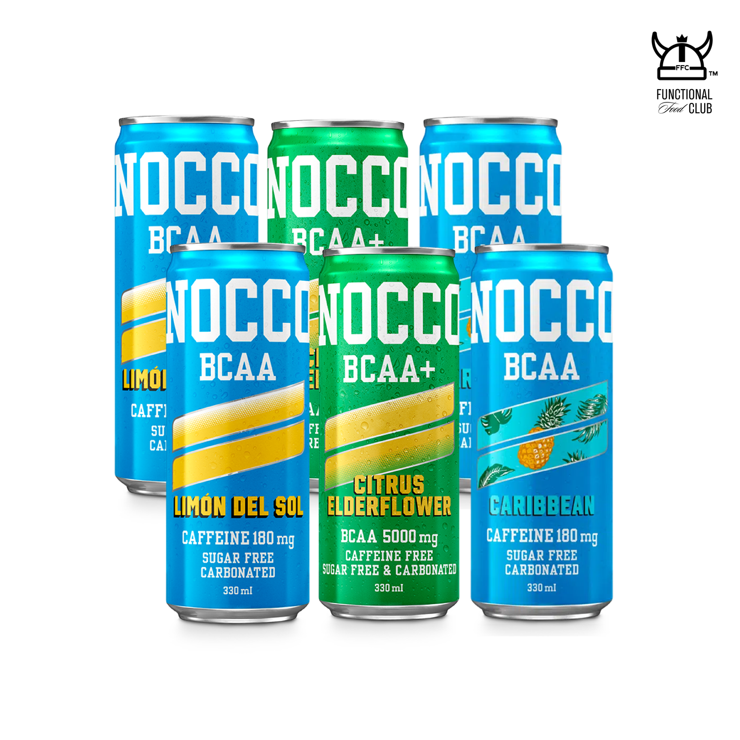 NOCCO BCAA Multi-vitamins Performance Drink - Mix Flavours 6 Cans
