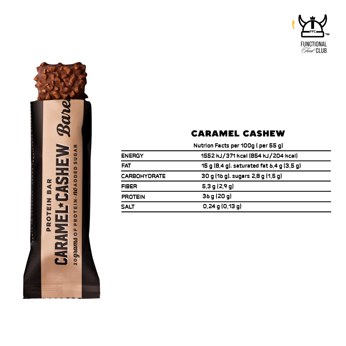 Barebells Protein Bars - Caramel Cashew (3 Bars)