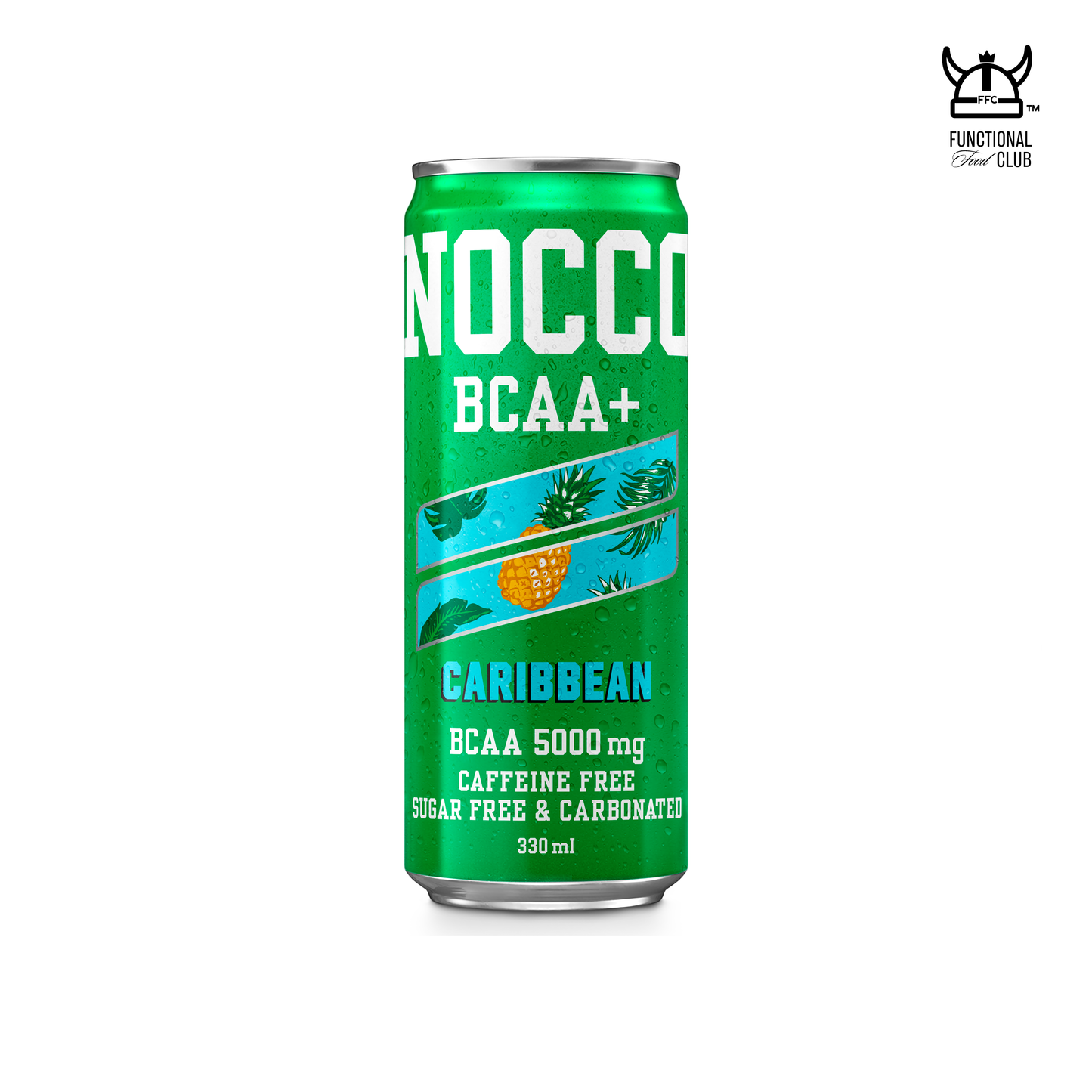 NOCCO BCAA Multi-vitamins Performance Drink - Caribbean ( Non-caffeinated) 3 Cans