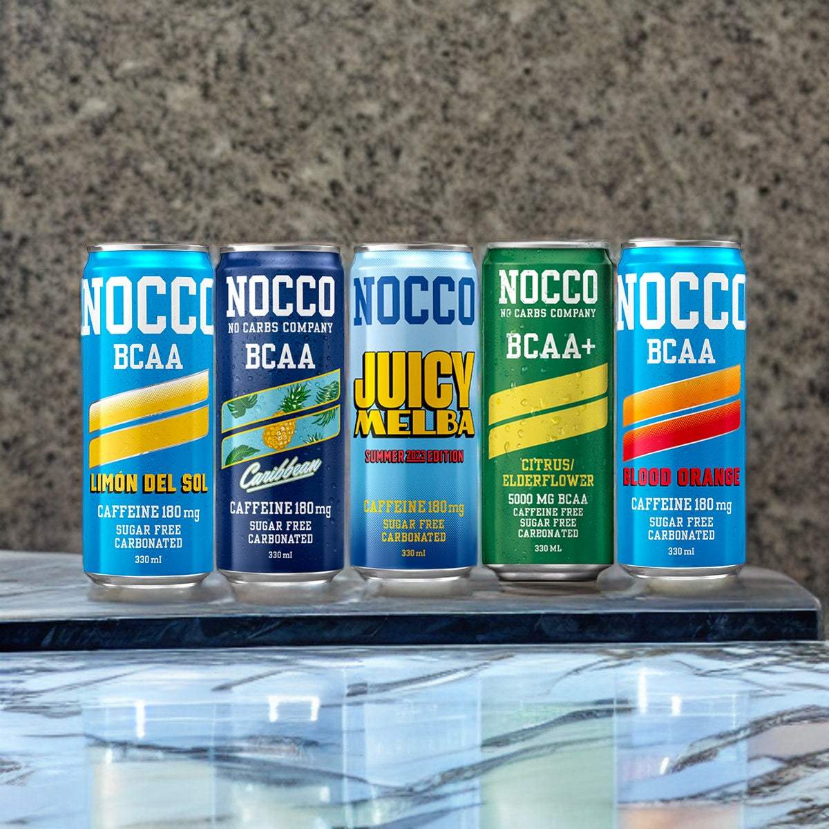 NOCCO BCAA Multi-vitamins Performance Drink - Tasting Kit 5 Cans