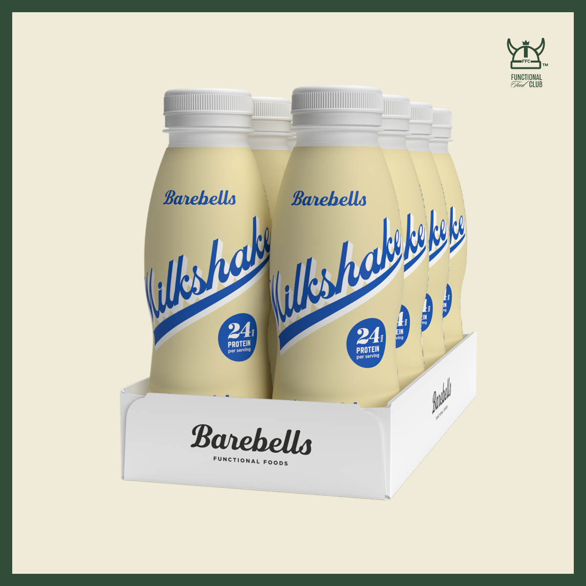 Barebells Lactose Free & No Added Sugar Milkshake- Vanilla ( 1 Carton = 8 Bottles )