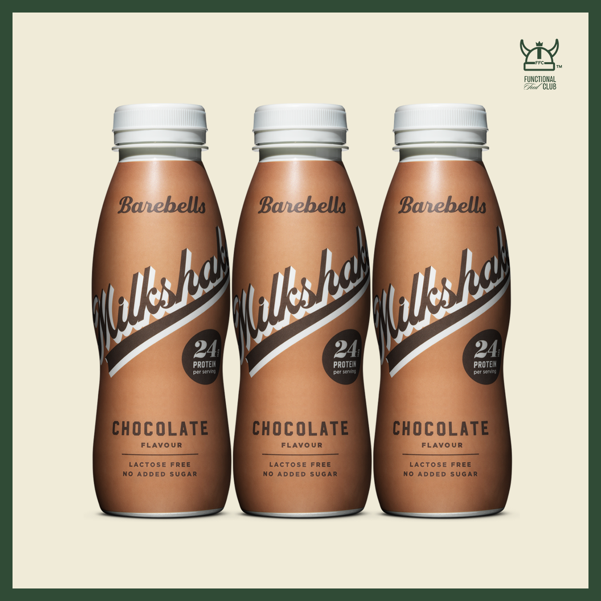 [Barebells] Lactose Free & No Added Sugar Milkshake Chocolate (3 bott Functional Food Club