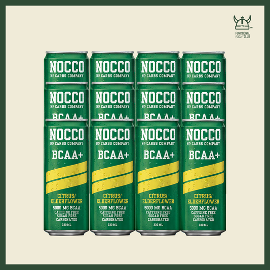 NOCCO BCAA Multi-vitamins Performance Drink - Citrus/ Elderflower ( Non-caffeinated) 12 Cans