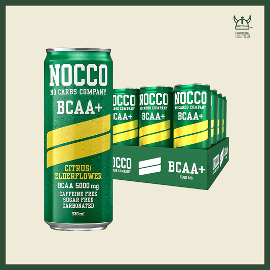 NOCCO BCAA Multi-vitamins Performance Drink - Citrus/ Elderflower ( Non-caffeinated) 24 Cans