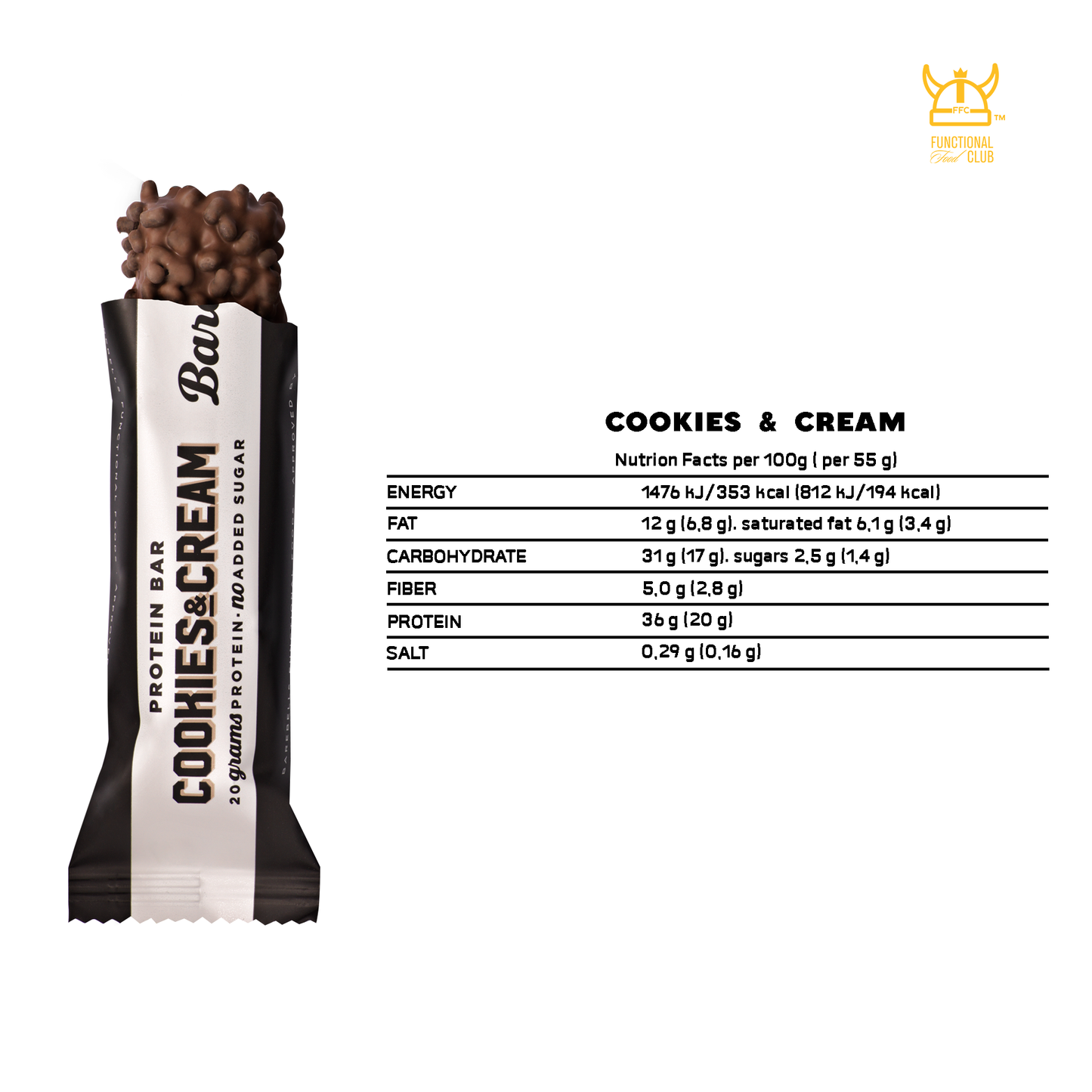 Barebells Protein Bar - Cookies & Cream -1 bar