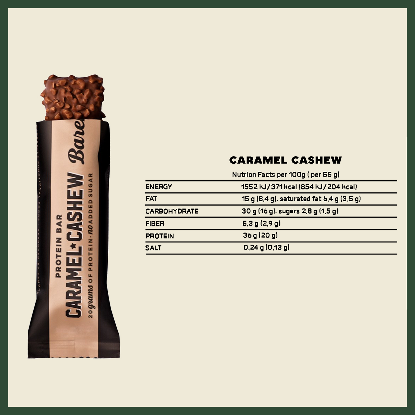 * DOUBLE TROUBLE  * Sweden Barebells Caramel Cashew Protein Bar ( 2 cartons / 24 bars)