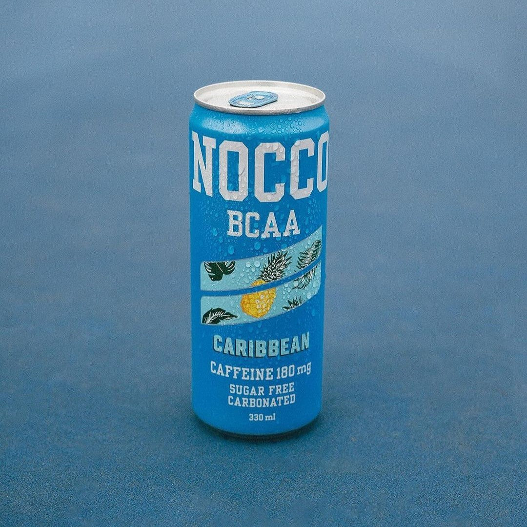 NOCCO BCAA Multi-vitamins Performance Drink- Caribbean (Caffeinated) 24 cans