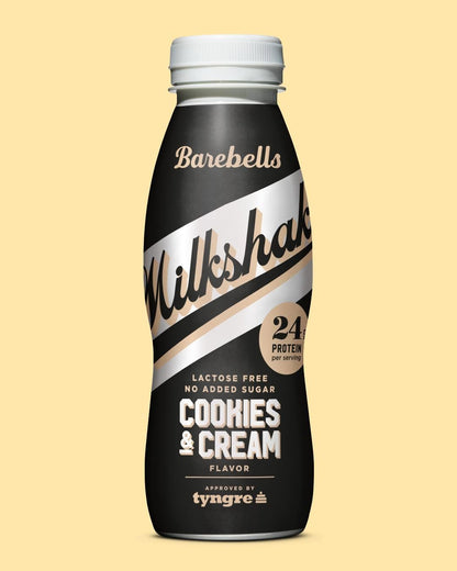 Barebells Lactose Free & No Added Sugar Milkshake- Cookies & Cream ( 1 Carton = 8 Bottles )