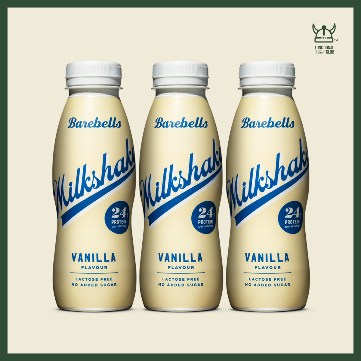 Barebells Lactose Free & No Added Sugar Milkshake -Vanilla (3 bottles)