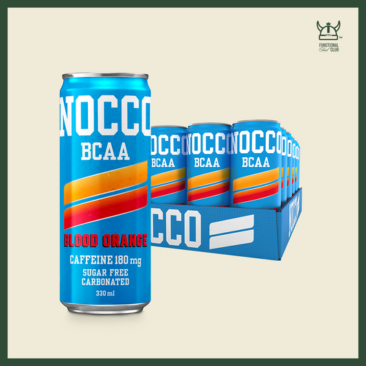 NOCCO BCAA Multi-vitamins Performance Drink - BLOOD ORANGE (Caffeinated) 24 cans