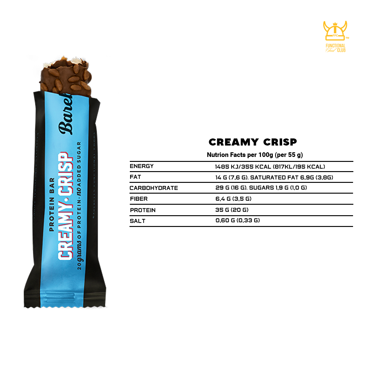 Barebells Protein Bars - Creamy Crisp (1 Box -12 bars)