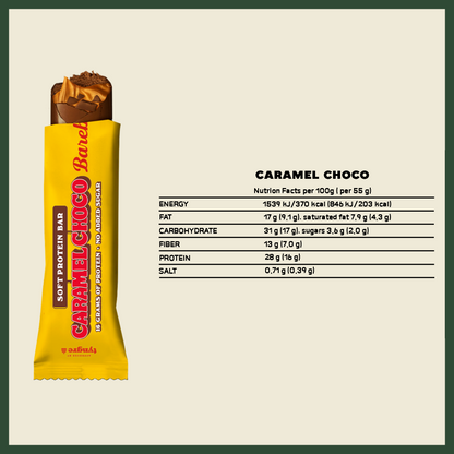Barebells Soft Protein Bar ( NEW ) - Caramel Choco (3 Bars)