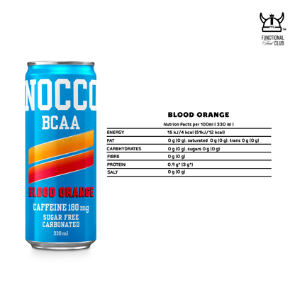 NOCCO BCAA Multi-vitamins Performance Drink - BLOOD ORANGE (Caffeinated) 1 Can