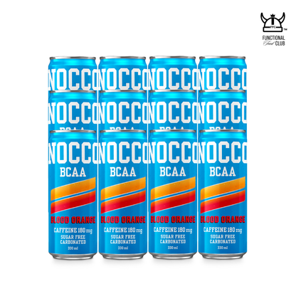 NOCCO BCAA Vitamins Performance Energy Ready-to-drink - Blood Orage ( Caffeinated) 12 Cans