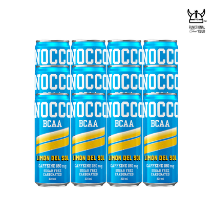 NOCCO BCAA Multi-vitamins Performance Drink - Limón Del Sol (Caffeinated) 12 Cans
