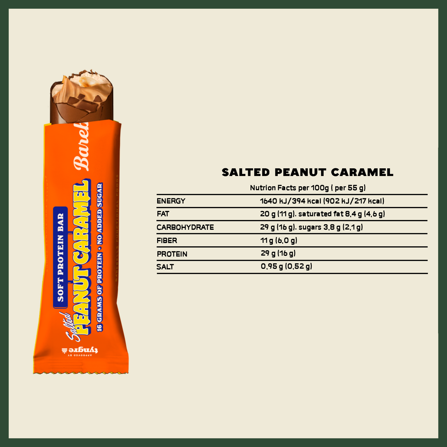 Barebells Soft Protein Bar ( NEW )- Salted Peanut Caramel (1 Box -12 bars)
