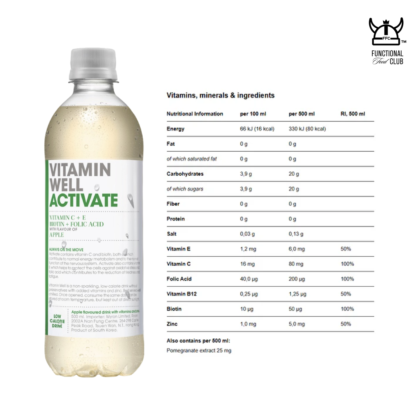 Vitamin Well Activate 500ml - 3 bottles