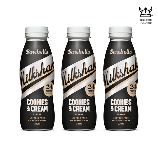 Barebells Lactose Free & No Added Sugar Milkshake -Cookies & Cream (3 bottles)
