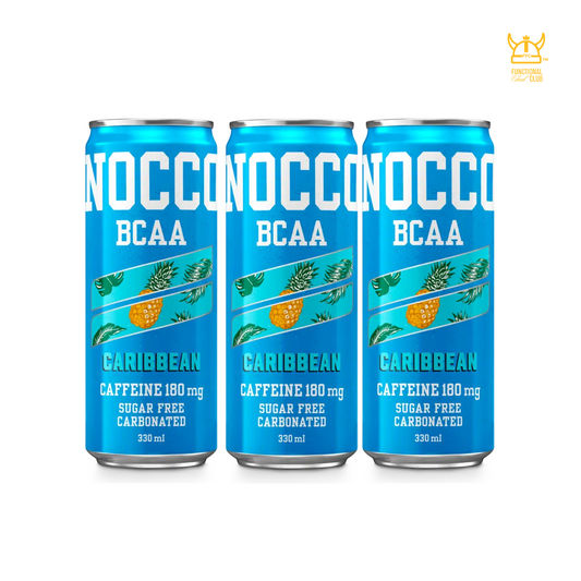 NOCCO BCAA Multi-vitamins Performance Drink - Caribbean (Caffeinated) 3 Cans