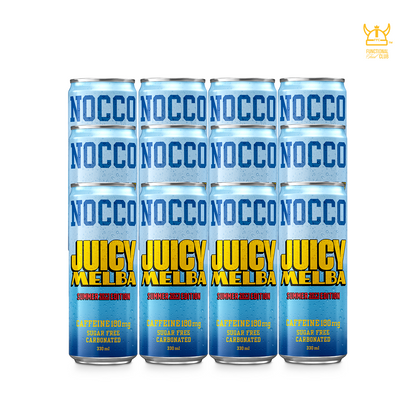NOCCO BCAA Multi-vitamins Performance Drink - JUICY MELBA (Caffeinated) 12 Cans