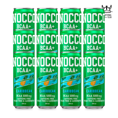 NOCCO BCAA Multi-vitamins Performance Drink - Caribbean ( Non-caffeinated) 12 Cans