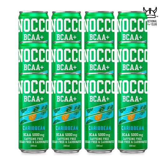 NOCCO BCAA Multi-vitamins Performance Drink - Caribbean ( Non-caffeinated) 12 Cans