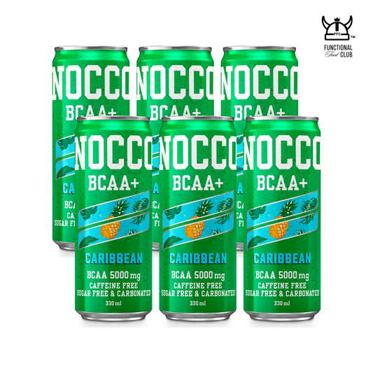 NOCCO BCAA Multi-vitamins Performance Drink - Caribbean( Non-caffeinated) 6 Cans