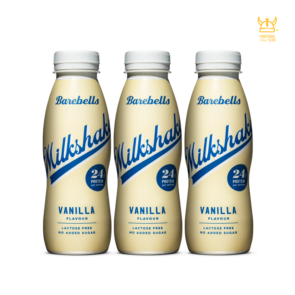 Barebells Lactose Free & No Added Sugar Milkshake -Vanilla (3 bottles)