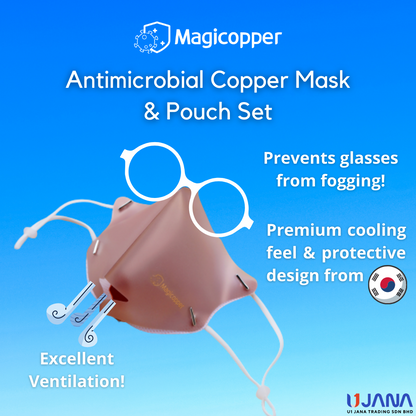 [Magicopper] Antimicrobial Copper Mask & Pouch Set -LIME