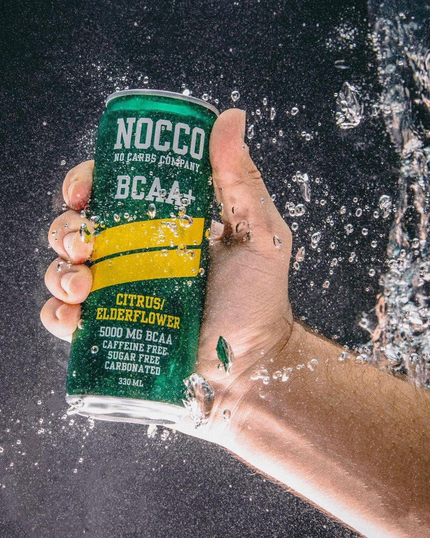 NOCCO BCAA Multi-vitamins Performance Drink - Citrus/ Elderflower ( Non-caffeinated) 12 Cans