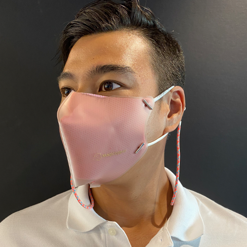 [Magicopper] Antimicrobial Copper Mask & Pouch Set -PINK